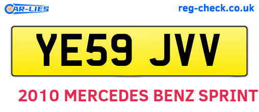 YE59JVV are the vehicle registration plates.
