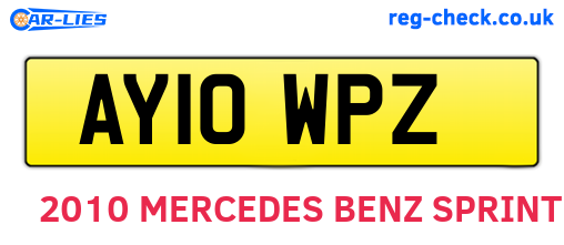 AY10WPZ are the vehicle registration plates.