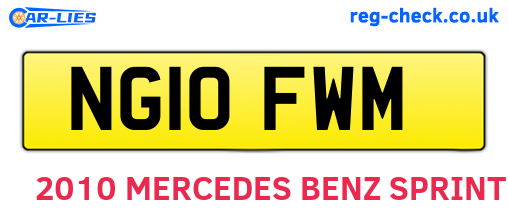 NG10FWM are the vehicle registration plates.