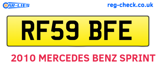 RF59BFE are the vehicle registration plates.