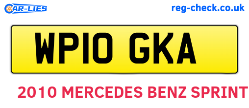 WP10GKA are the vehicle registration plates.