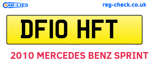 DF10HFT are the vehicle registration plates.
