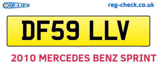 DF59LLV are the vehicle registration plates.