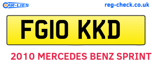 FG10KKD are the vehicle registration plates.