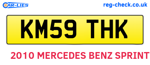 KM59THK are the vehicle registration plates.