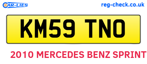 KM59TNO are the vehicle registration plates.