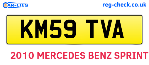 KM59TVA are the vehicle registration plates.