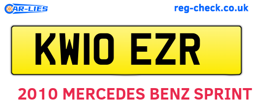 KW10EZR are the vehicle registration plates.
