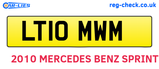 LT10MWM are the vehicle registration plates.