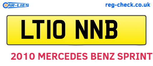 LT10NNB are the vehicle registration plates.