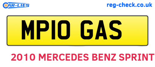 MP10GAS are the vehicle registration plates.