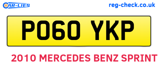 PO60YKP are the vehicle registration plates.