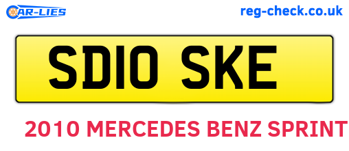 SD10SKE are the vehicle registration plates.