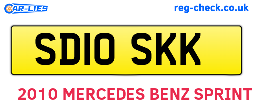 SD10SKK are the vehicle registration plates.