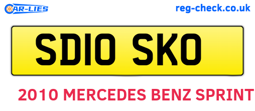 SD10SKO are the vehicle registration plates.