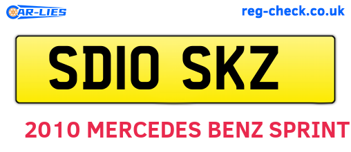 SD10SKZ are the vehicle registration plates.