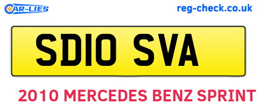 SD10SVA are the vehicle registration plates.