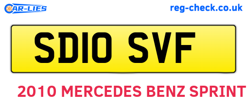 SD10SVF are the vehicle registration plates.