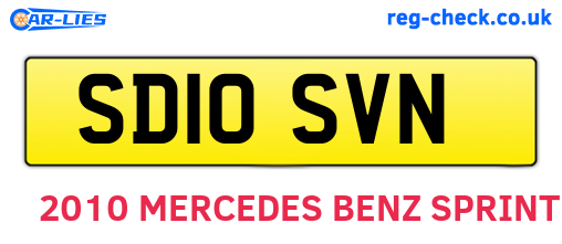 SD10SVN are the vehicle registration plates.