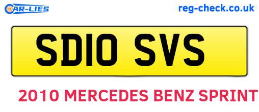 SD10SVS are the vehicle registration plates.