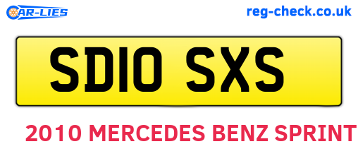 SD10SXS are the vehicle registration plates.