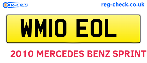 WM10EOL are the vehicle registration plates.