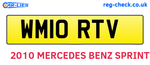 WM10RTV are the vehicle registration plates.