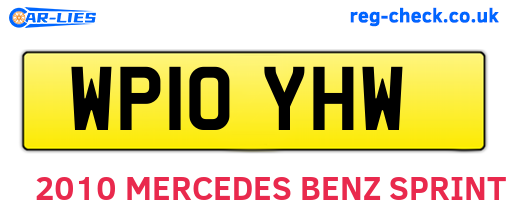 WP10YHW are the vehicle registration plates.