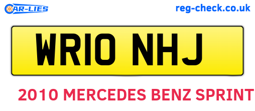 WR10NHJ are the vehicle registration plates.