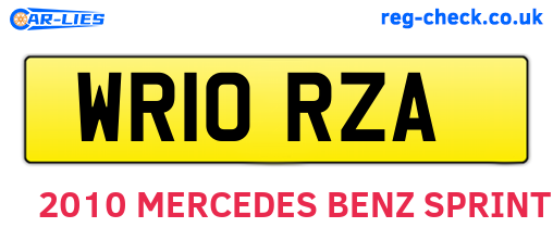 WR10RZA are the vehicle registration plates.
