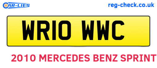WR10WWC are the vehicle registration plates.