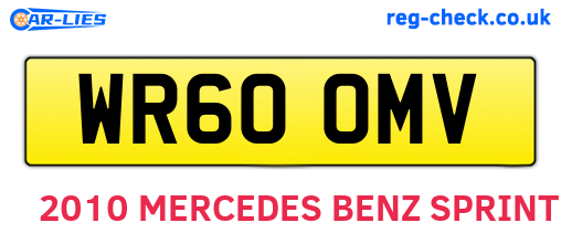 WR60OMV are the vehicle registration plates.