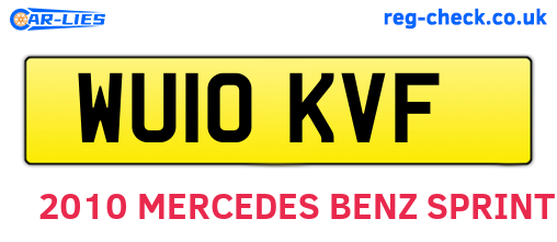 WU10KVF are the vehicle registration plates.