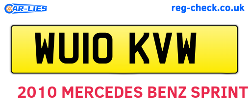 WU10KVW are the vehicle registration plates.