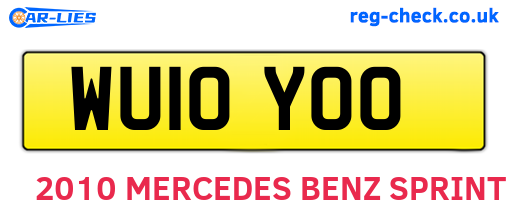 WU10YOO are the vehicle registration plates.
