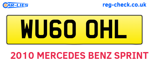WU60OHL are the vehicle registration plates.