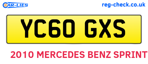 YC60GXS are the vehicle registration plates.