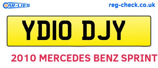 YD10DJY are the vehicle registration plates.