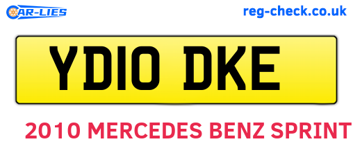YD10DKE are the vehicle registration plates.