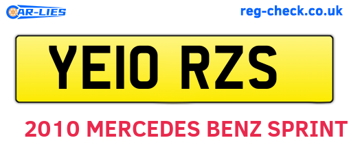 YE10RZS are the vehicle registration plates.