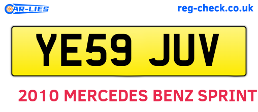 YE59JUV are the vehicle registration plates.