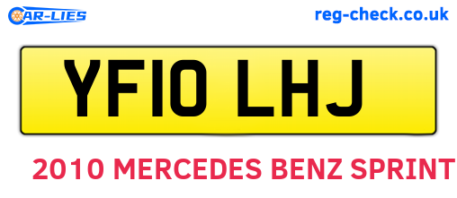 YF10LHJ are the vehicle registration plates.