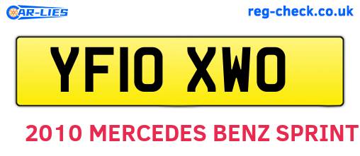 YF10XWO are the vehicle registration plates.