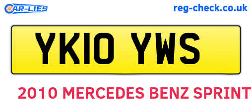 YK10YWS are the vehicle registration plates.