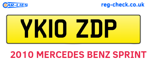 YK10ZDP are the vehicle registration plates.
