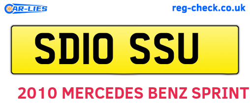SD10SSU are the vehicle registration plates.