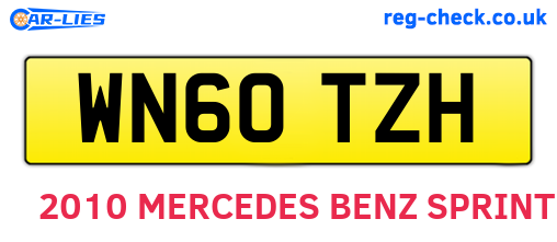 WN60TZH are the vehicle registration plates.