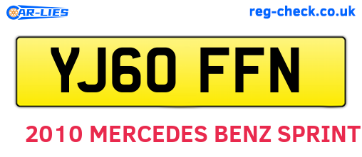 YJ60FFN are the vehicle registration plates.