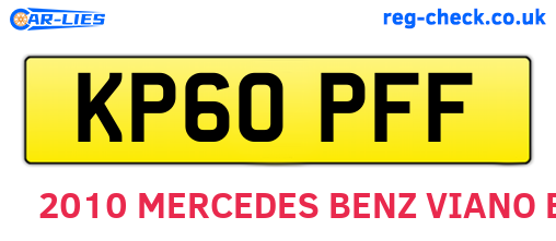 KP60PFF are the vehicle registration plates.