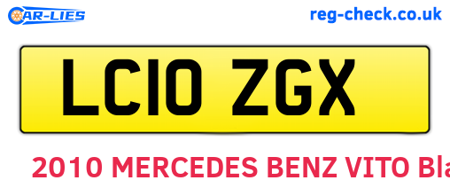 LC10ZGX are the vehicle registration plates.